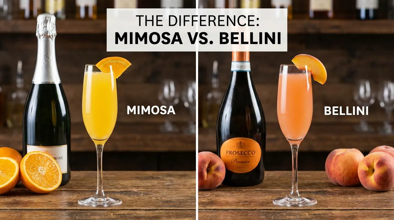 difference between mimosa and bellini