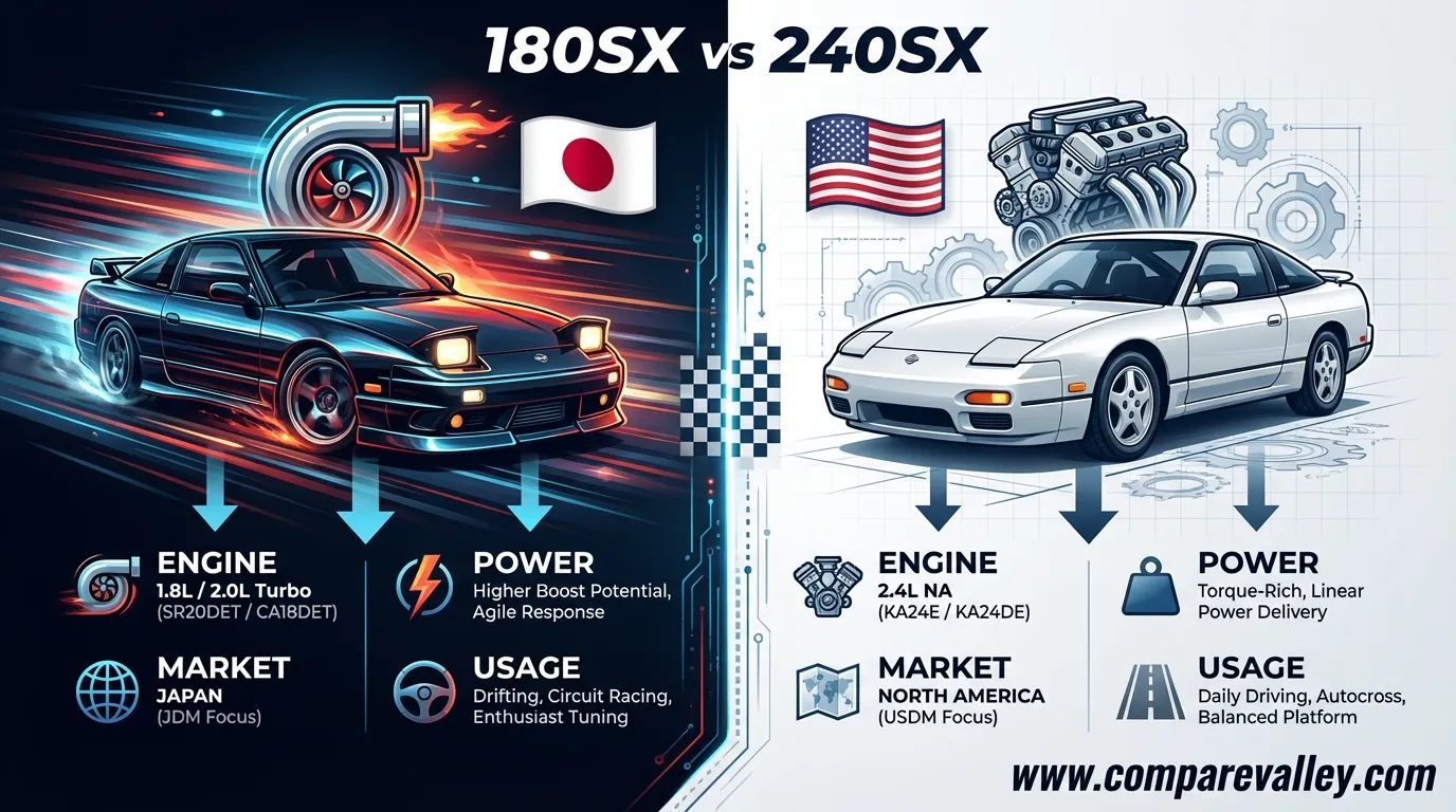 difference between 180SX vs 240SX