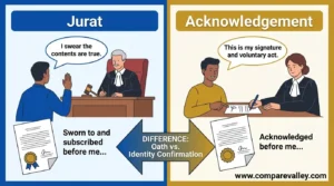 Difference Between Jurat and Acknowledgement