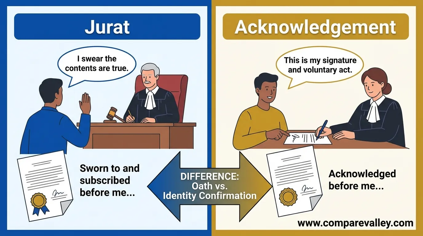 Difference Between Jurat and Acknowledgement