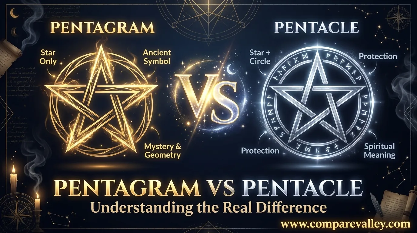 difference between pentagram and pentacle